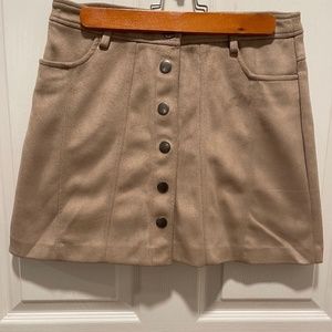 Suede pencil skirt
